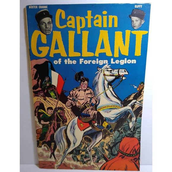 Captain Gallant Of The Foreign Legion Buster Crabbe Cuffy 1955 Comic Book Clean - Picture 2 of 9